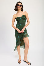 Load image into Gallery viewer, ASYMMETRICAL RUFFLE TUBE MAXI DRESS