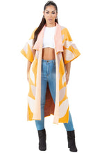 Load image into Gallery viewer, Oversized Yellow Design Fashion Sweater Cardigan