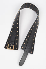 Load image into Gallery viewer, Studded Iconic White-Gold Wide Corset Belt