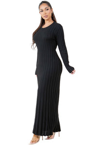 Knitwear Long Black Maxi Dress Apparel