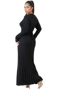 Knitwear Long Black Maxi Dress Apparel