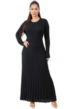 Load image into Gallery viewer, Knitwear Long Black Maxi Dress Apparel