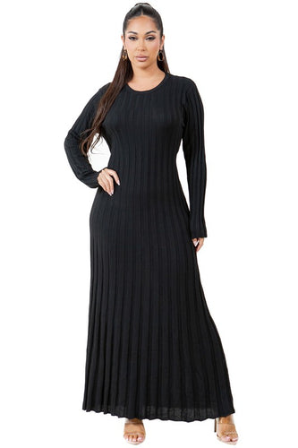 Knitwear Long Black Maxi Dress Apparel