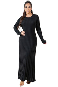 Knitwear Long Black Maxi Dress Apparel