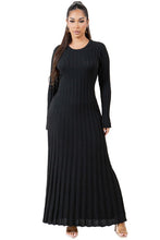 Load image into Gallery viewer, Knitwear Long Black Maxi Dress Apparel