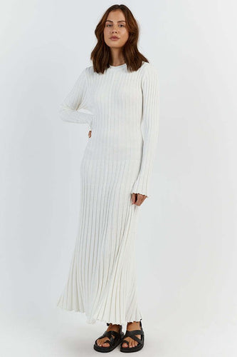 Knitwear Long White Maxi Dress Apparel