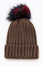 Load image into Gallery viewer, Mix Color Genuine Fur Pom Pom Beanie