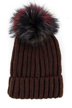 Load image into Gallery viewer, Mix Color Genuine Fur Pom Pom Beanie