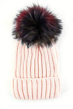 Load image into Gallery viewer, Mix Color Genuine Fur Pom Pom Beanie