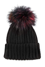 Load image into Gallery viewer, Mix Color Genuine Fur Pom Pom Beanie