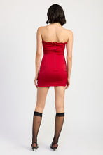 Load image into Gallery viewer, RUCHED RUFFLE MINI DRESS