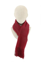 Load image into Gallery viewer, Plain Woolen Fringed Edge Scarf