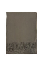 Load image into Gallery viewer, Plain Woolen Fringed Edge Scarf