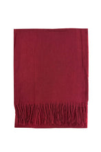 Load image into Gallery viewer, Plain Woolen Fringed Edge Scarf