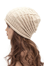 Load image into Gallery viewer, Unisex Raised Knit Slouchy Beanie