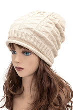 Load image into Gallery viewer, Unisex Raised Knit Slouchy Beanie