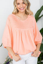 Load image into Gallery viewer, White Pinktuck Detail Tunic Blouses Top