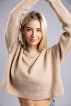 Load image into Gallery viewer, Trendy &amp; Relaxed White Knit Long Sleeve Top