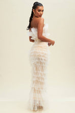 Load image into Gallery viewer, Soft Pink Tulle Strapless Layered Maxi Dress