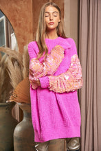 Load image into Gallery viewer, Sequin Sleeve Sweater Knit Tunic Top