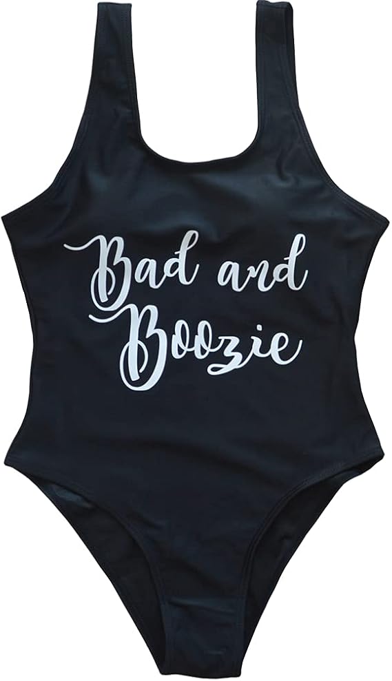 Boozie Bachelorette Black One Piece Swimsuit