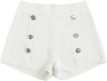 Load image into Gallery viewer, Summer Chic Gold Button High Blush Pink Waist Shorts