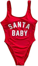 Load image into Gallery viewer, Bachelorette Red Santa One Piece Swimsuit