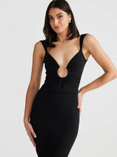 Load image into Gallery viewer, Black Sweetheart Cut Out Backless Maxi Dress