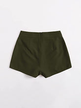 Load image into Gallery viewer, Summer Chic Gold Button High Plum Waist Shorts