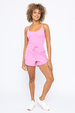 Load image into Gallery viewer, Workout Pink Cross Back Active Romper