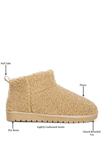 Black Fleece Exterior Fluffy Boots