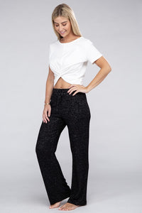 Casual Beige Cozy Terry Lounge Pants