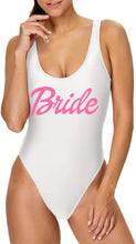 Load image into Gallery viewer, Bride Bachelorette White One Piece Swimsuit