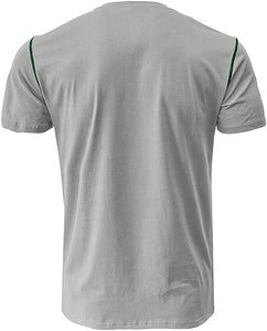 Men's Casual Short Sleeve Button Light Grey T-Shirt