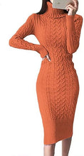 Load image into Gallery viewer, Soft &amp; Cozy Knitted Sweater Midi Dress