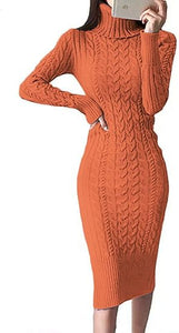 Soft & Cozy Knitted Sweater Midi Dress