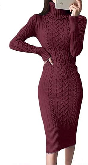 Soft & Cozy Knitted Sweater Midi Dress