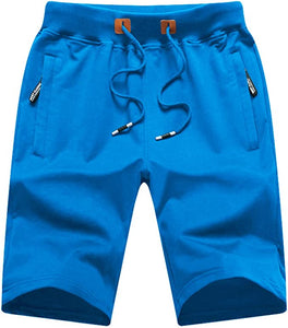 Men's Summer Style Navy Blue Drawstring Shorts