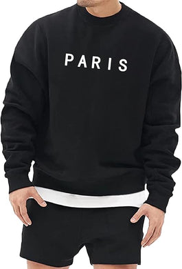 Men's Thermal Paris Long Sleeve Pullover Sweatshirt