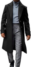 Load image into Gallery viewer, Winter Wool Men&#39;s Brown Warm Long Sleeve Trench Coat
