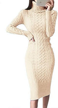 Load image into Gallery viewer, Soft &amp; Cozy Knitted Sweater Midi Dress