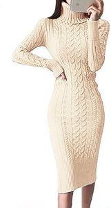 Soft & Cozy Knitted Sweater Midi Dress