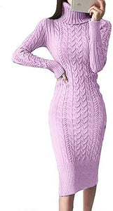 Soft & Cozy Knitted Sweater Midi Dress