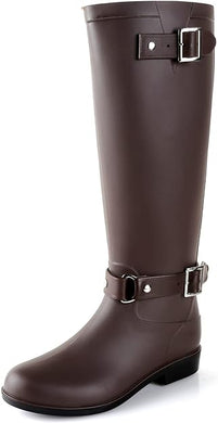 Water Resistant Brown Stylish Rain Boots Water Shoes