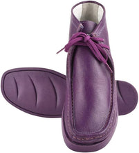 Load image into Gallery viewer, Men&#39;s Genuine Leather Purple Moccasin Style Boots