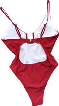 Load image into Gallery viewer, Splicing Monokini White High Cut One Piece Swimsuit