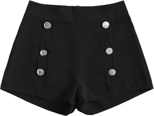 Load image into Gallery viewer, Summer Chic Gold Button High Blush Pink Waist Shorts