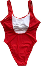 Load image into Gallery viewer, Bachelorette Red Santa One Piece Swimsuit