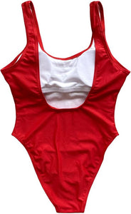 Bachelorette Red Santa One Piece Swimsuit