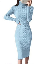 Load image into Gallery viewer, Soft &amp; Cozy Knitted Sweater Midi Dress